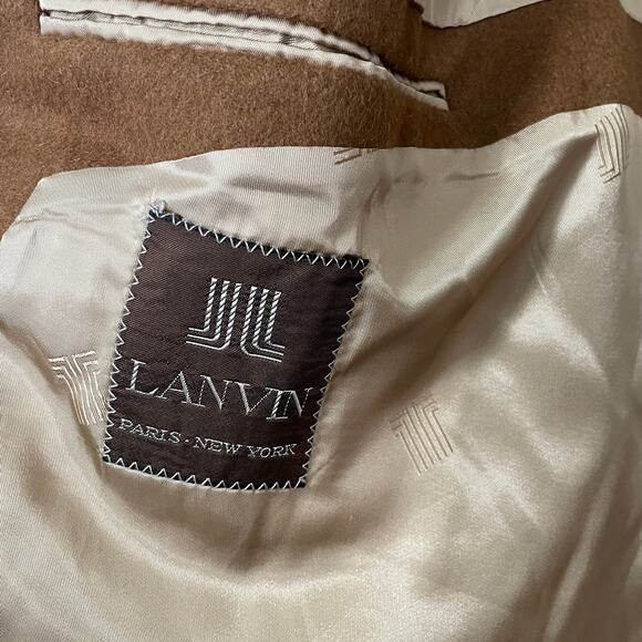 Vintage beautiful Lanvin Paris Camel Hair Single Breast Two Button Blazer Tan 52 - Picture 7 of 11